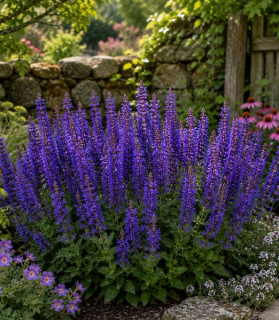 Salvia nemorosa 'Sensation Compact Dark Blue Improved'